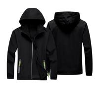 Men's Lightweight Waterproof Jacket Packable Windbreaker Rain Coat Quick Dry Pac a mac Full Zip Hooded Shell Jacket or Travel, Running & Hiking