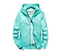 Men's Lightweight Waterproof Jacket Windproof Rain Coats Pack Away Hooded Jackets Windbreaker for Camping Fishing Running Cycling 2025 New