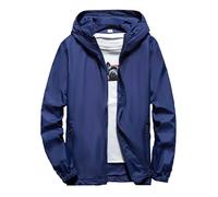 Men's Lightweight Waterproof Jacket Windproof Rain Coats Pack Away Hooded Jackets Windbreaker for Camping Fishing Running Cycling