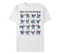 Men's Lilo & Stitch How are You Feeling T-Shirt, White, XL