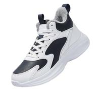 Men's Lined Winter Boots, Sports Shoes, Sports Shoes with Lacing, Snow Shoes, Step Protection, Winter Shoes, Cushioning, Outdoor Shoes, Breathable, Comfortable Running Shoes, blue, 7 UK