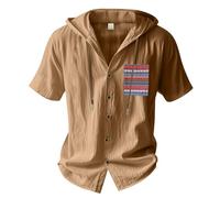 Mens Linen Shirts casual, Linen Shirts Men Slim Fit, Soft and Skin-Friendly Easy Care Regular Fit Fashion Classic Comforty Breathable Office Business Tees for Holiday Work