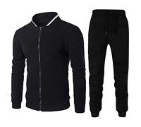 Mens Linen Short Sets 2 Piece Outfits Two Piece Summer Outfits Zip Polo Tracksuit Set for Men Sweat Outfit Sets Loungewear for Travel Sales Clearance Black