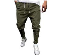 Mens Linen Trousers Slim Fit - Cropped Trousers Men Cotton Trousers Mens Solid Colors Pants Summer Casual Beach Trousers With Pockets Loose Lightweight Casual Pants Mens Linen Mid-Waist Trousers