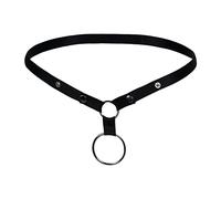 Men'S Lingerie O Ring Bugle Pouch Enhancer G-String Briefs Underpants Thongs Bracelet Jockstrap Underwear (Black,M)