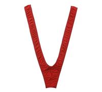 Mens Lingerie Sissy Exotic Deep Back Strap Harness Apparel Novelty Lingerie Costume For Role Play And Encounters Stretch Fabric Adjustable Design For A Secure And Comfortable Fit (Red, One Size)