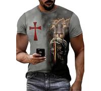 Men's Lion Printed T-Shirt 3D Animal Graphic Print T-Shirts Summer Breathable Crew Neck Short Sleeve Tshirts Streetwear