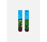 Men's Little House On The Moorland Socks, Blue/Green