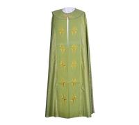Men's Liturgical Robe, Adult Priest Cape, Robe for Catholic Cape with Embroidered Renaissance Church Priest Muslim Medieval Pagan Priest Capelet for Halloween Party S-5XL
