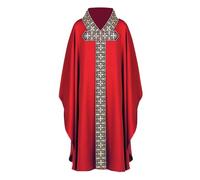 Men's Liturgical Robe, Cape for Catholic Adult Priest Measuring Gown Cape with Embroidered Renaissance Church Priest Vestments Muslim Clothing Medieval Gown for Halloween Party