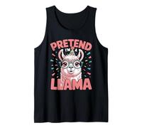 Mens Llama Pretend I'm A Llama Funny Animal Llama Lover Mens Tank Top