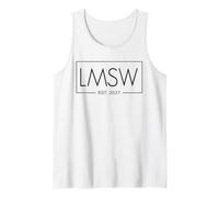 Mens LMSW Est 2027 Licensed Master Social Worker Social Work Grad Tank Top