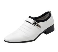 Men's Loafers Breathable Soft Slip on Light-Weight Work for Gentleman Casual Shoes(Bianco,7 UK)