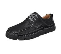 Men's Loafers Size 8 Sale Clearance Wide Toe Leather Casual Dress Shoes Driving Penny Boat Moccasins Black Footwear
