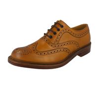 Mens Loake Brogue Shoes Tan Ashby (8.5)