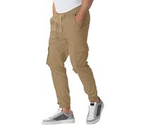 Men's Long Beach Trousers in Summer, Trendy Casual Trousers with Drawstring Ethnic Style with Straight Leg for Holiday Outdoor Activities, Black Jean (Khaki, XXL), coffee, M