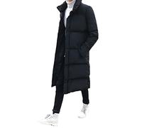 Mens Long Down Jacket Coat Luxury Winter Solid Black Parkas Plus Size Thick Warm Slim Fit Overcoat