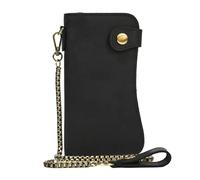 Men's Long Leather Wallet with Chain - Vintage PU Biker for Motorcycle, Truck, Daily Use, Cards, Cash,Black