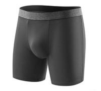 Men's Long Leg Underpants with Breathable Fabric and Pouch Support Sports Boxers Briefs for Active Use (2XL Dark gray)