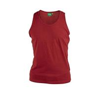 Mens Long Length Pure Cotton Muscle Vest Big Plus Sizes Medium to 8XL Red