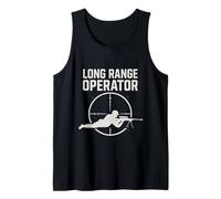Mens Long Range Operator | Sniper Scope Rifle Tank Top