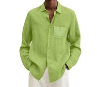 Men's Long Sleeve Dress Shirts Stain Shield Stretch Non Iron Business Casual Button Down Shirts Quick Dry Polo Shirts for Men UK Cycle Tops Mens Winter Multi Pocket Vest Men （Mint Green, XXXXXL