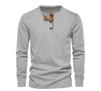 Men's Long Sleeve for Polo Shirt Casual Loose for Fit Striped Texture for top for Spring Autumn - S to 3XL