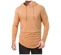 Men's Long Sleeve Hoodie, Men's Sports T-Shirt, Slim Fit Casual, Solid Colour, Regular Fit, Chic and Comfortable Top, Everyday Wearable Pullover for Outdoor Fitness