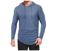 Men's Long Sleeve Hoodie, Men's Sports T-Shirt, Slim Fit Casual, Solid Colour, Regular Fit, Chic and Comfortable Top, Everyday Wearable Pullover for Outdoor Fitness