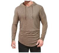 Men's Long Sleeve Hoodie, Men's Sports T-Shirt, Slim Fit Casual, Solid Colour, Regular Fit, Chic and Comfortable Top, Everyday Wearable Pullover for Outdoor Fitness