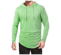 Men's Long Sleeve Hoodie, Men's Sports T-Shirt, Slim Fit Casual, Solid Colour, Regular Fit, Chic and Comfortable Top, Everyday Wearable Pullover for Outdoor Fitness