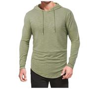 Men's Long Sleeve Hoodie, Men's Sports T-Shirt, Slim Fit Casual, Solid Colour, Regular Fit, Chic and Comfortable Top, Everyday Wearable Pullover for Outdoor Fitness