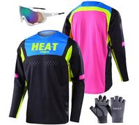 Mens Long Sleeve MTB Jersey Motocross T Shirt | MX MTB MTB, Mens Bike,MTB T-Shirt Bicycle Wear, Dirt Bike Jersey Mens Cycling Down-Hill MTB Jersey Mountain Bike Motocross Shirt (TYP-3,L)