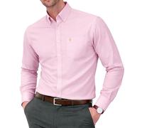 Mens Long Sleeve Oxford Shirt, Button Down Collar & Pocket, Casual Office Work Weekender English Style. The English Oxford by Janeo British Apparel.