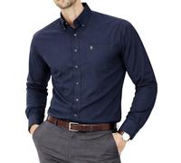 Mens Long Sleeve Oxford Shirt, Button Down Collar & Pocket, Casual Office Work Weekender English Style. The English Oxford by Janeo British Apparel.