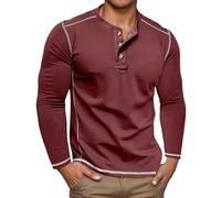 Men's Long Sleeve Polo Shirt, Large Size, Round Neck Sports T Shirt with Buttons Casual Slim Fit Comfortable Top Suitable for All Seasons Basic for Everyday