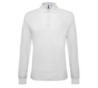 Mens Long Sleeve Polo Shirt Plain Combed Cotton Casual Collared Tops Asquith Fox