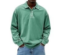 Mens Long Sleeve Polo Shirts Adult Casual Breathable Work Polo Golf Tops Jumpers Western Clothes with Pocket for Men UK Button Down Designer Collared Tshirts England Rugby Tennis Shirts