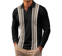 Mens Long Sleeve Polo Shirts Adult Casual Breathable Work Polo with Pocket Designer Collared Tshirts Golf Tops Jumpers Button Down England Rugby Tennis Shirts Western Clothes for Men UK