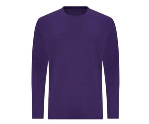 Mens Long Sleeve Polyester T Shirt Cool Quick Dry Wicking Training Top AWDis