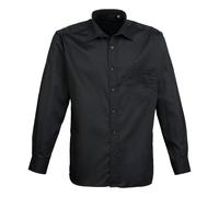 Mens Long Sleeve Poplin Shirt Plain Formal Office Work Easy Care Classic Top Tee