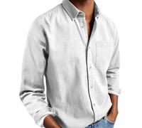 Men's Long Sleeve Shirt, Casual Lapel Collar, Solid Colour, Classic, Loose Fit Comfortable Fit Chic Everyday Soft Autumn Going Out Top