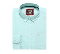 Mens Long Sleeve Shirt Oxford Button Down,Authentic Oxford Crease Free Fabric,16 Plain Colors and Matching Striped Designs.Casual or Smart Work Attire (Plain Mint, XL)
