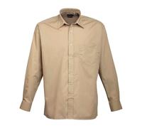 Mens Long Sleeve Shirt Plain Classic Easy Care Pocket Premier All Sizes WorkWear