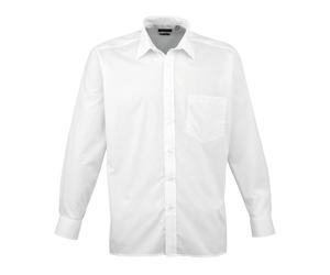 Mens Long Sleeve Shirt Plain Classic Easy Care Pocket Premier All Sizes WorkWear