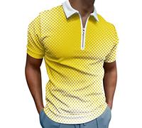 Men's Long Sleeve Shirts 1/4 Zip Up UPF 50+ Sun Tees Fishing Running Outdoor Rash Guard T-Shirts Gym Shirts Men Sales Clearance Golf Clothing Shirt Yellow