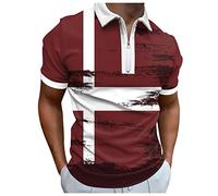 Men's Long Sleeve Shirts 1/4 Zip Up UPF 50+ Sun Tees Fishing Running Outdoor Rash Guard T-Shirts Mens T Shirt Sales Clearance Polo Shirts for Men Adult Tshirts Wine