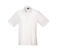 Mens Long Sleeve & Short Sleeve Premier Poplin Shirt Plain Classic Pocket Shirt
