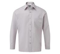 Mens Long Sleeve & Short Sleeve Premier Poplin Shirt Plain Classic Pocket Shirt