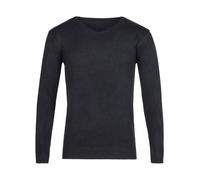 Men's Long-Sleeve Sweater Regular Fit Soft Breathable Basic Pullover Classic Casual Solid Color Knitwear J-Black L